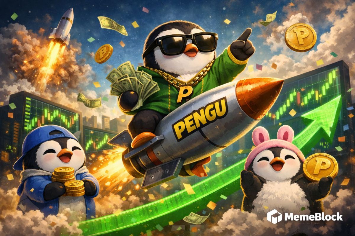 $PENGU Surges as Top Gainer