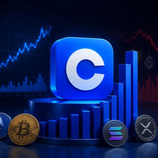 Coinbase reach 8.6% crypto trading market