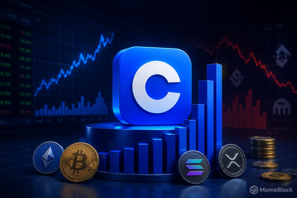 Coinbase reach 8.6% crypto trading market